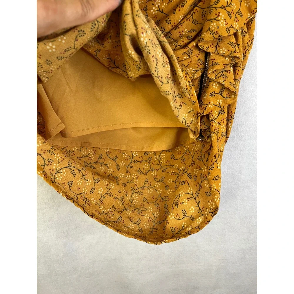 Veronica Beard Ruched Skirt Sz 0 in Saffron